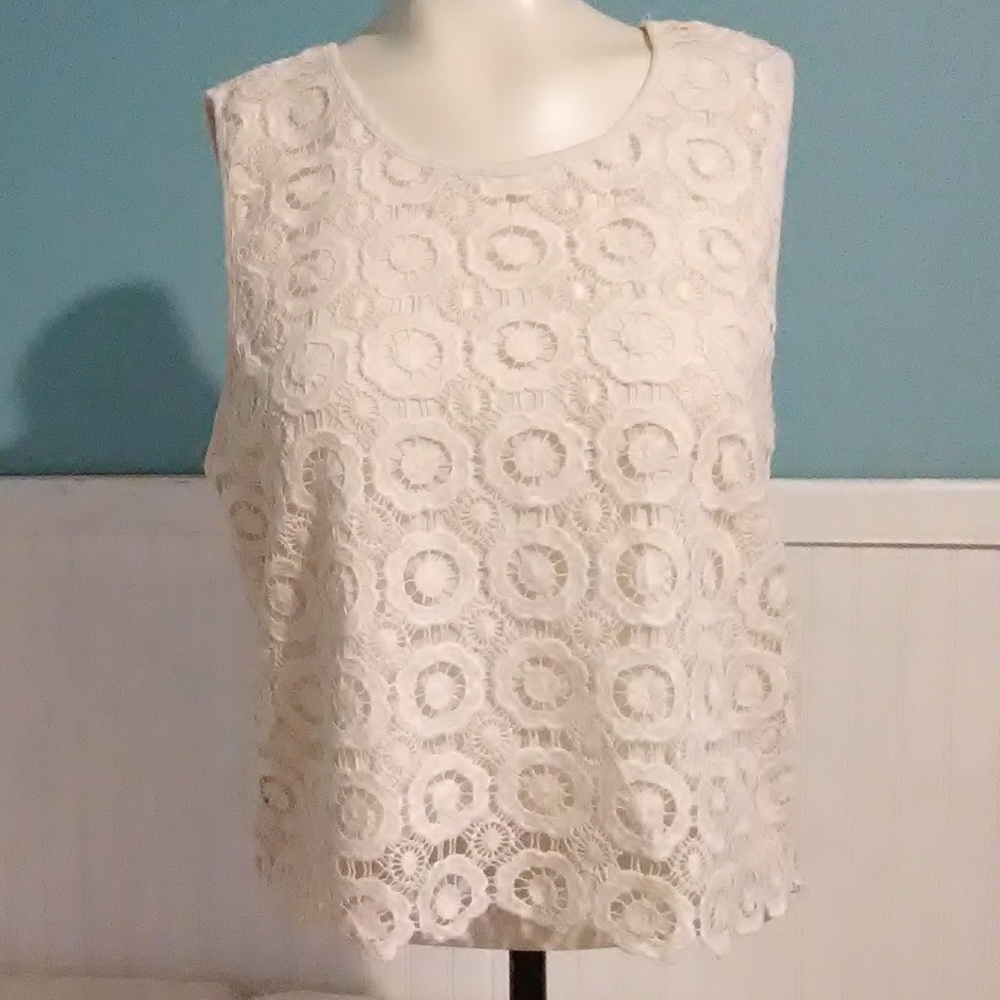 FINAL SALE Tinseltown Denim Couture Crop Tank. L
